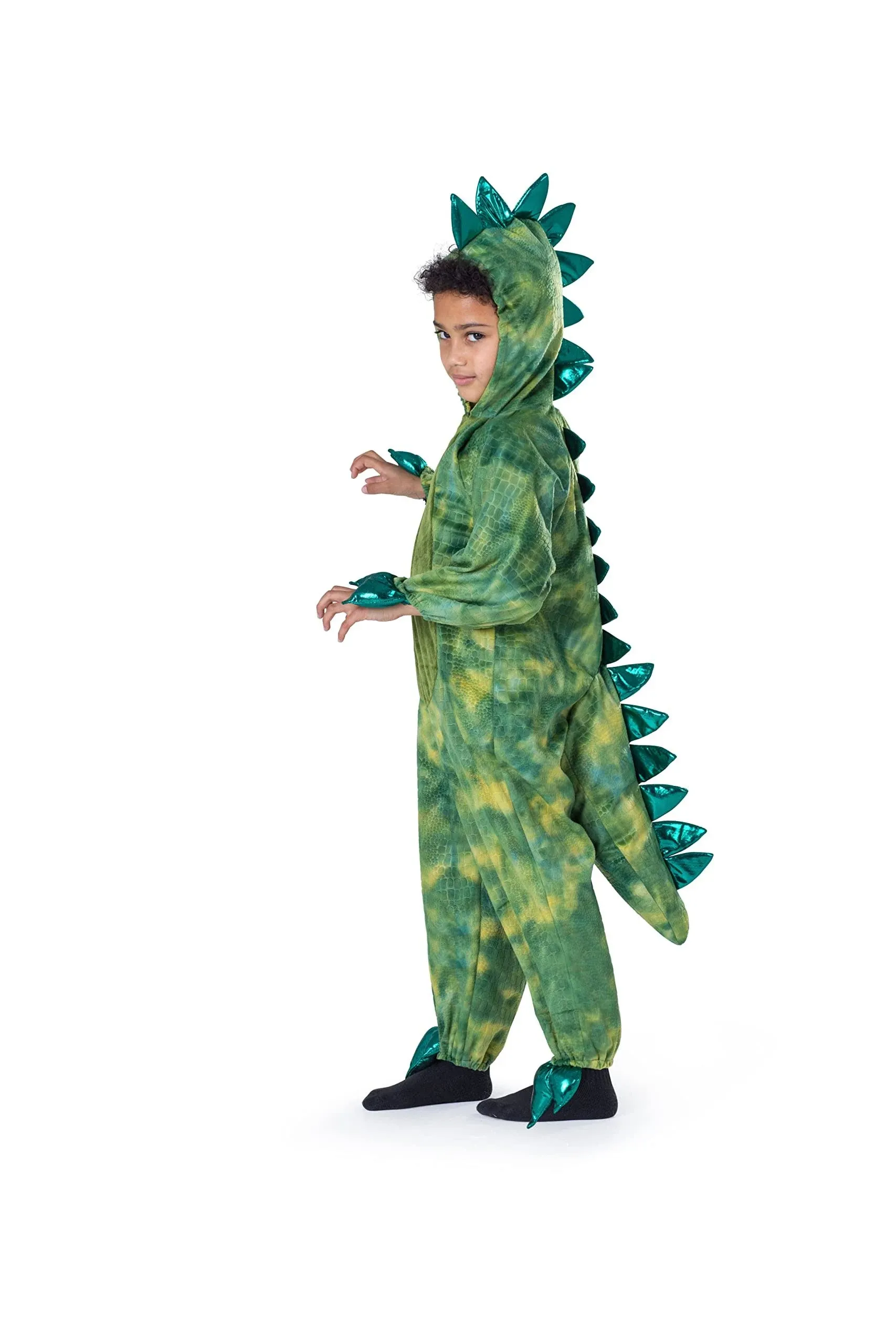 Dress Up America Plush DINOSAUR Costume for Kids Set for Boys and Girls, S (4-6)