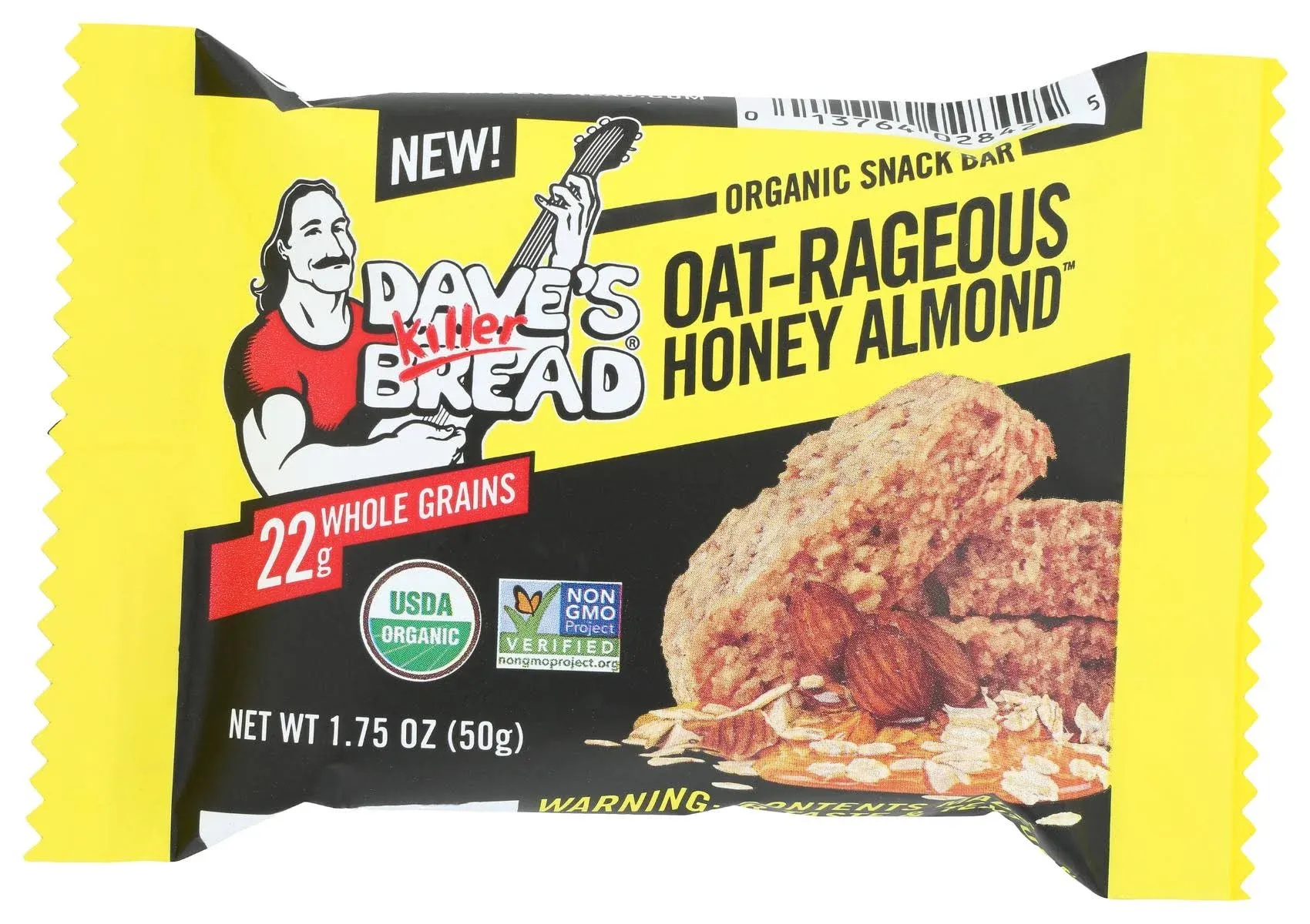 Dave's Killer Bread Snack Bar, Organic, Oat-Rageous Honey Almond - 1.75 oz