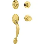 Kwikset 687DALIP-5S Dakota Single Cylinder Exterior Handleset, Antique Brass