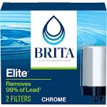 Brita On Tap Faucet Water Filter System Replacement Filters, Chrome, 2 Count