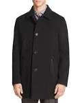 Cole Haan Men's Cashmere Blend Single Breasted Classic Coat With Shirt Collar