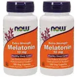 Now Foods Melatonin, 10 mg, 100 vcaps (Pack of 2)