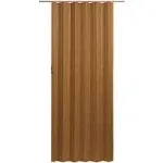 VINYL ACCORDION FOLDING SLIDE DOOR Durable Panels Closets Tight Spaces Fruitwood