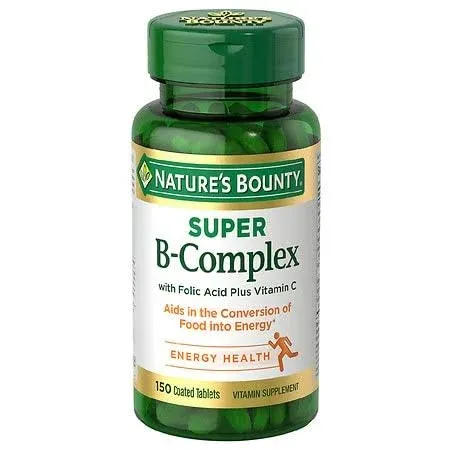 Nature's Bounty Super B Complex Tablets With Folic Acid - 150.0 ea x 150 pack