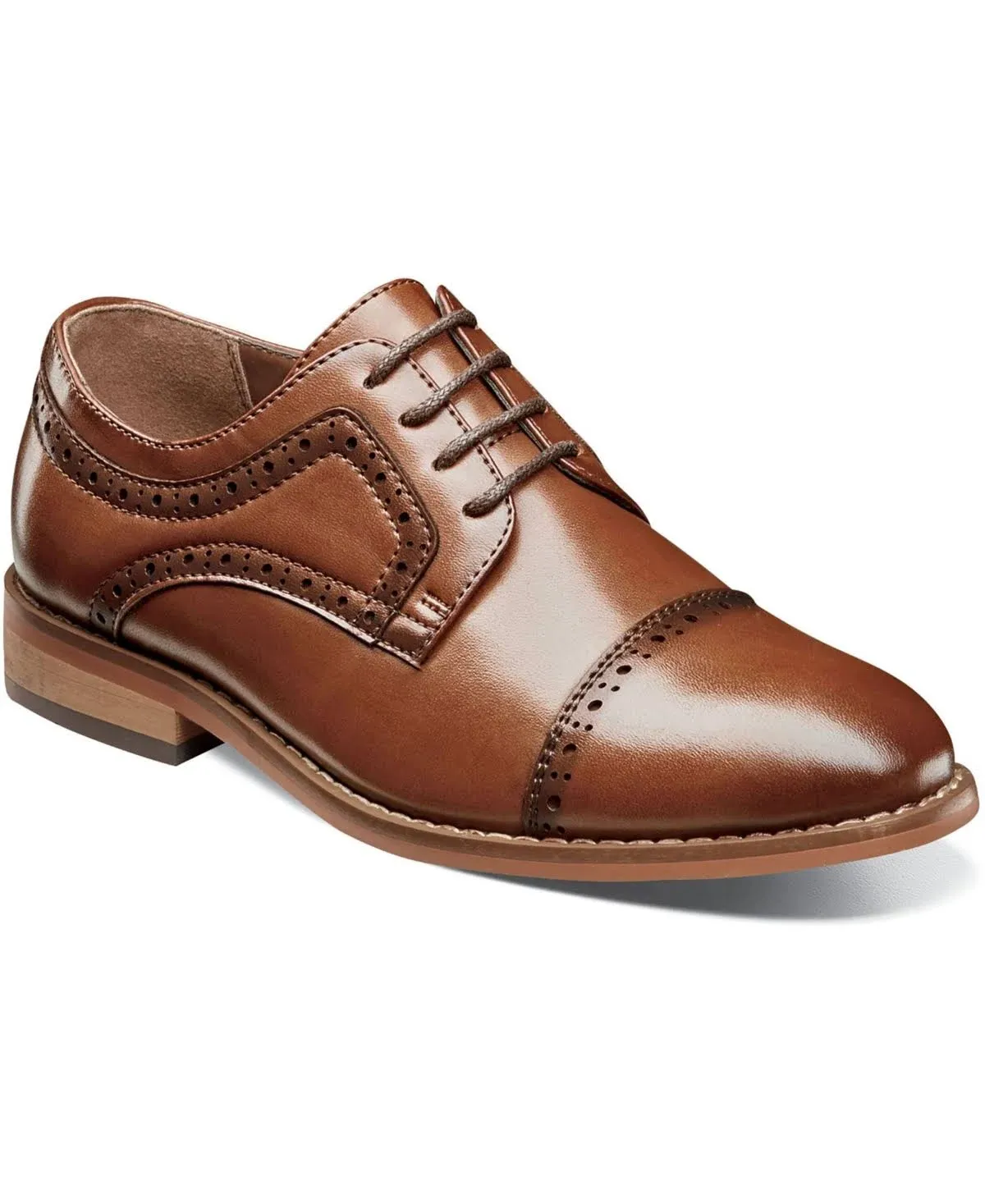 Stacy Adams Kids' Dickinson Cap Toe Oxford Cognac 5