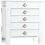 Hives and Honey Emma Jewelry Chest Organizer for Women, Jewelry Box with Mirror, White