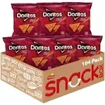 Doritos Nacho Cheese Flavored Tortilla Chips, 1 oz (Pack of 104)