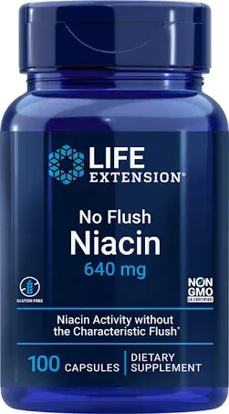 No Flush Niacin, 640 mg, 100 capsules