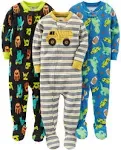 Simple Joys by Carter's Boys' 3-Pack Snug Fit Footed Cotton Pajamas