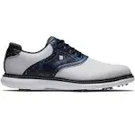 FootJoy Men's Traditions Golf Shoes - White Navy Camo / 8