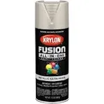 12 oz Krylon K02772007 Fusion All-In-One Satin Nickel Paint & Primer Spray Paint, Metallic