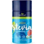 SweetLeaf Organic Stevia Powder Shaker Jar - Zero Calorie Sweetener with Stevia Leaf Extract, No Artificial Sweetener Additive, Sugar Free, Keto Friendly, Non GMO, Gluten Free - 3.2 Oz (Pack of 1)