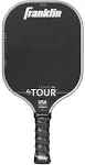 Franklin Sports Pro Pickleball Paddles - FS Tour Series Raw Carbon Fiber T700 - USA Pickleball Approved - Unibody Epoxy Resin Injected Edge - Dynasty + Tempo - 14mm/16mm Core - Gray, Blue + Pink