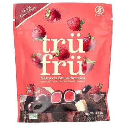 Tru Fru, Nature's Strawberries, Dark Chocolate, 4.2 oz (119 g)