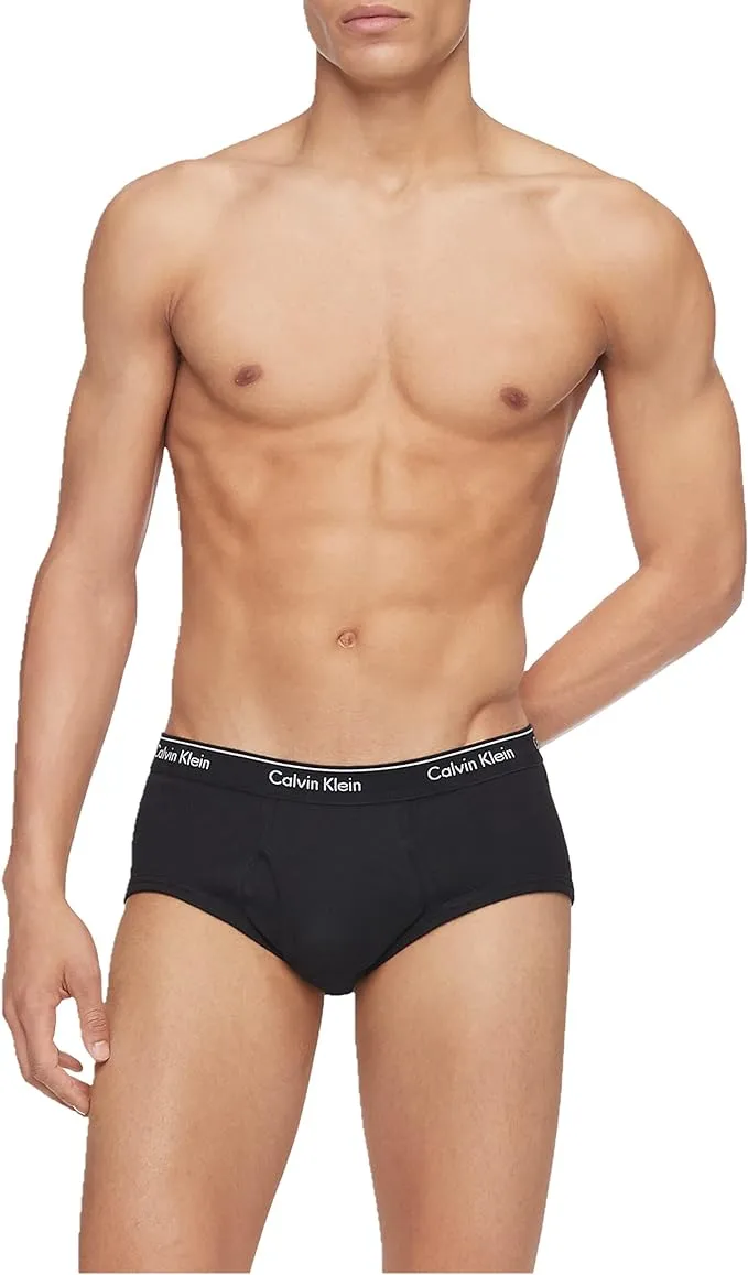 Calvin Klein Men's Big + Tall Cotton Classic 3-Pack Brief - Black - 2XL