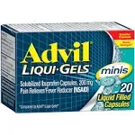 Advil Pain Reliever/Fever Reducer, 20 Liqui-Gels Minis