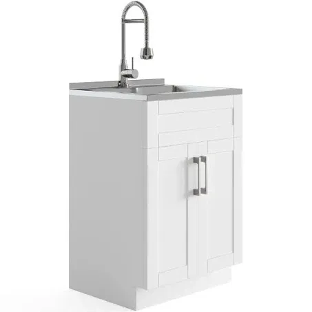 Simpli Home Hennessy 24" Laundry Sink Cabinet