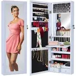 Best Choice Products Hanging Mirror Jewelry Armoire