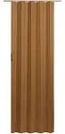 48&#034; x 80&#034; Flexible Oak Vinyl Accordion Folding Door Slide Closet Room w Hardware