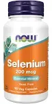 Now Selenium, 200 mcg, Essential Mineral, Capsules - 90 capsules