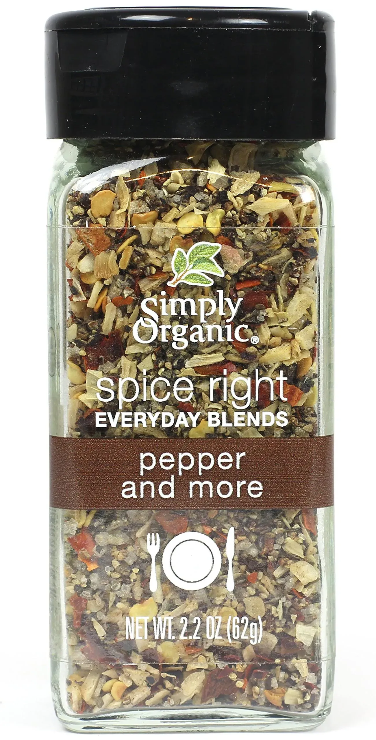 Simply Organic Spice Right Everyday Blends Pepper & More, Certified Organic, Vegan | 2.2 oz