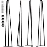 40&#034; Hairpin Table Legs 4pcs Coffee Desk Legs With Rubber Floor Protectors Heavy 