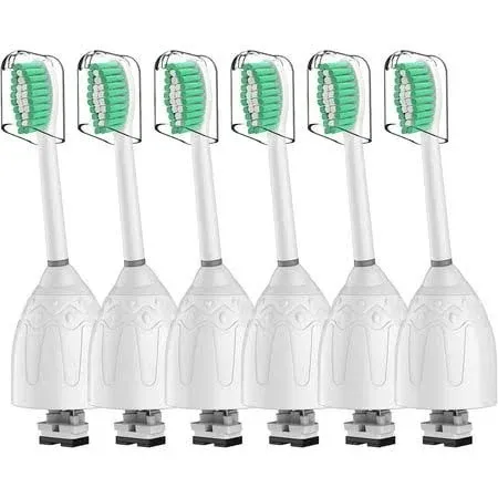 6 Packs Replacement Heads Compatible with Philips Sonicare E-Series Essence, Xtreme, Elite, Advance, and CleanCare Electric Toothbrush Handles, MRYUESG Brush Head for Phillips, HX7023/30