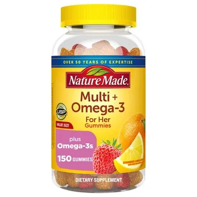 Nature Made Womens Multivitamin + Omega 3 Gummies - 150 Count