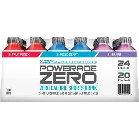 Powerade Sport Drink, Variety pack (24 x 20 fl oz)