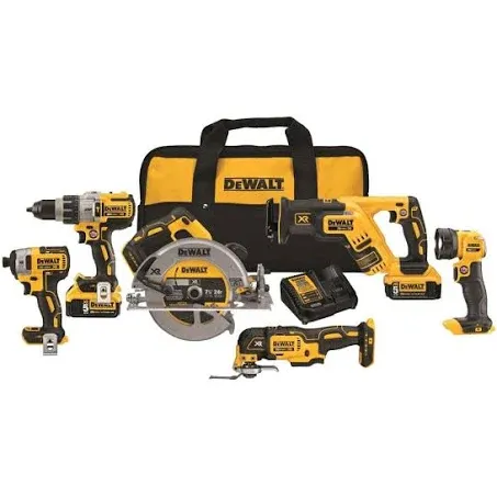 DEWALT 20V MAX Power Tool Combo Kit, 6-Tool Cordless Power Tool Set with 2 Batteries and Charger (DCK694P2)