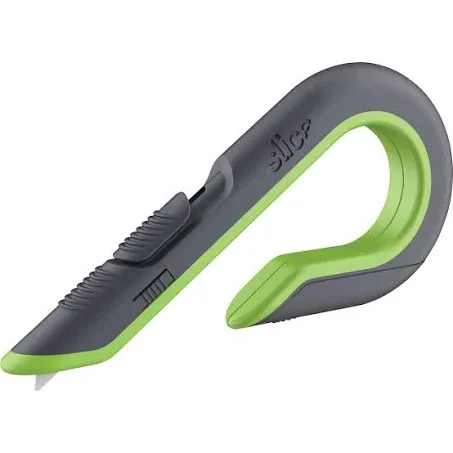 Slice Auto Retract Box Cutter Utility Knife, Gray, Green