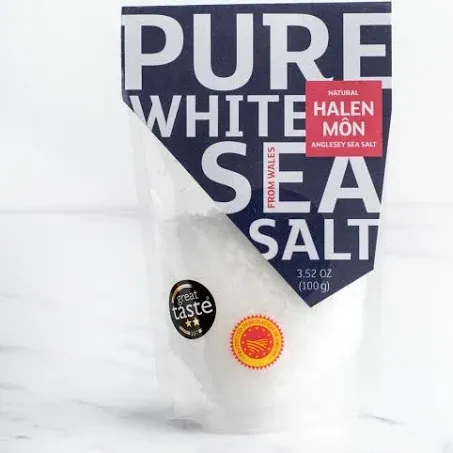 Halen Mon - Pure White Sea Salt PDO, 100g Pouch