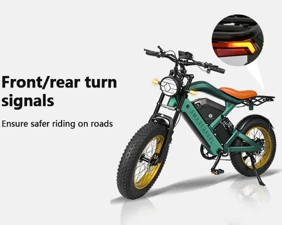 SMARTRAVEL Electric Bike 1200W Brushless Motor Ebike 48V/20Ah Battery GPS Control