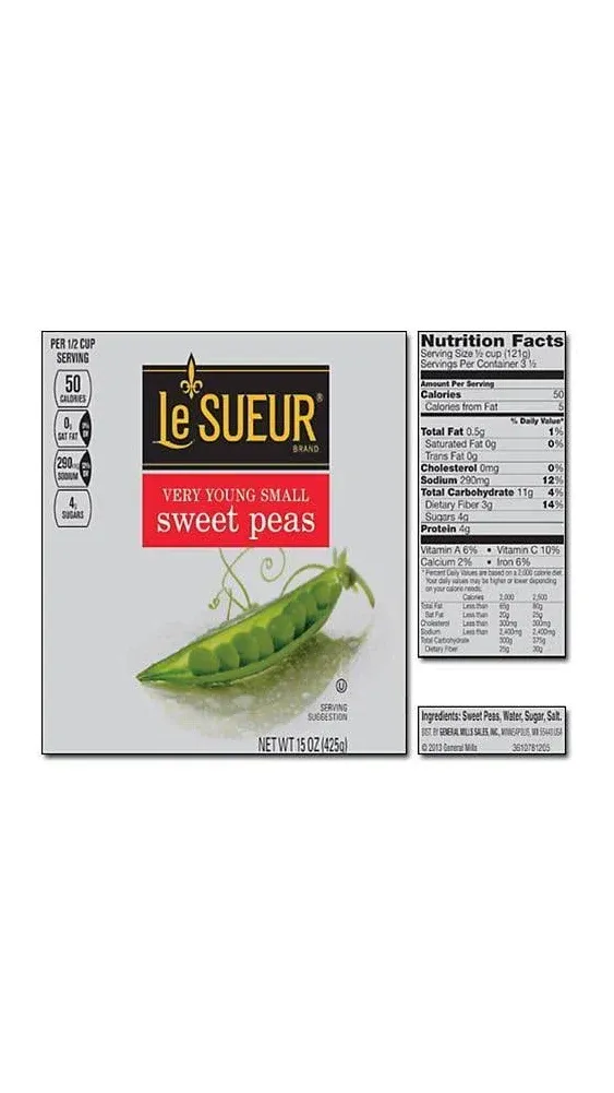 Le Sueur Very Young Small Sweet Peas, 8 pk./15 oz.