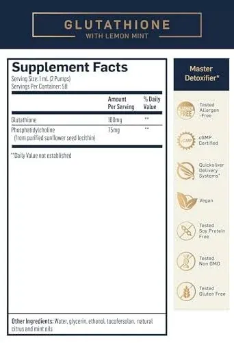 Quicksilver Scientific Glutathione Liposomal