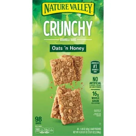 Product of Nature Valley Oats 'N Honey Crunchy Granola Bars 2 pk. 49 ct.