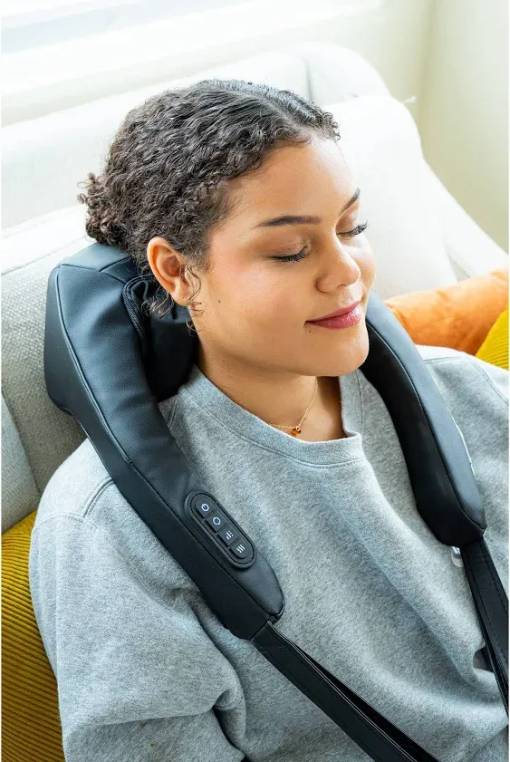 HoMedics Cordless Shiatsu Neck and Shoulder Massager with Heat, Portable Deep Tissue Muscle Pain Relief for Back, Lumbar, Leg with 3 Professional Massage Programs