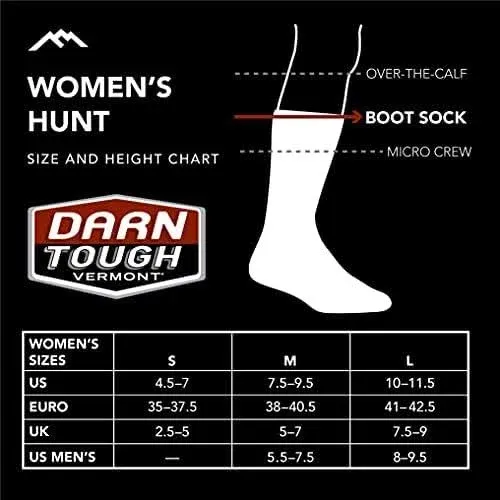 Darn Tough Womens Hunting Boot Heavyweight Socks - GoBros.com