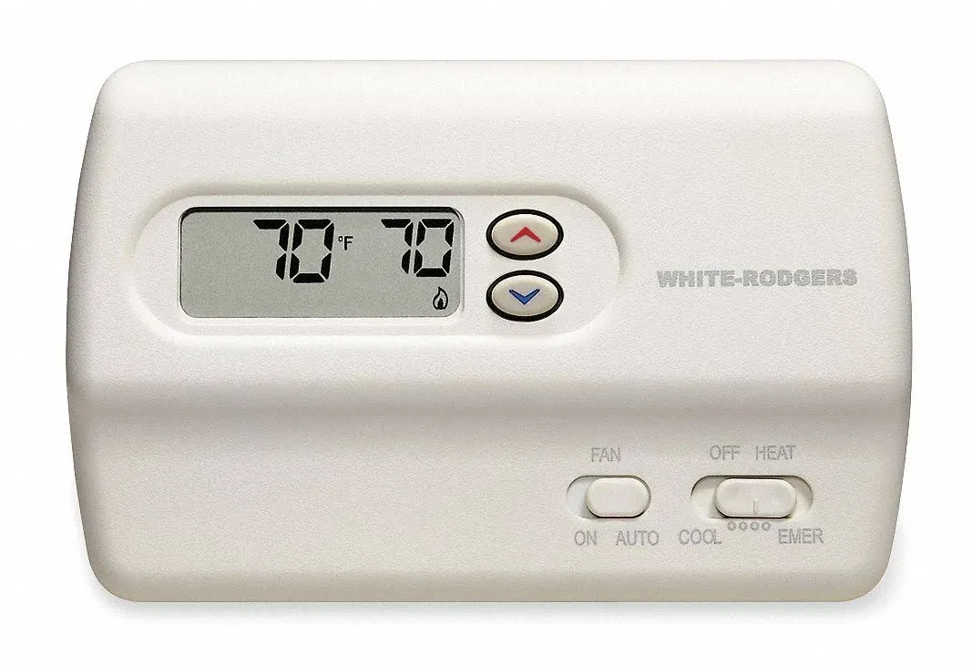 White-Rodgers 1F89-211 Non-Programmable Heat Pump Thermostat