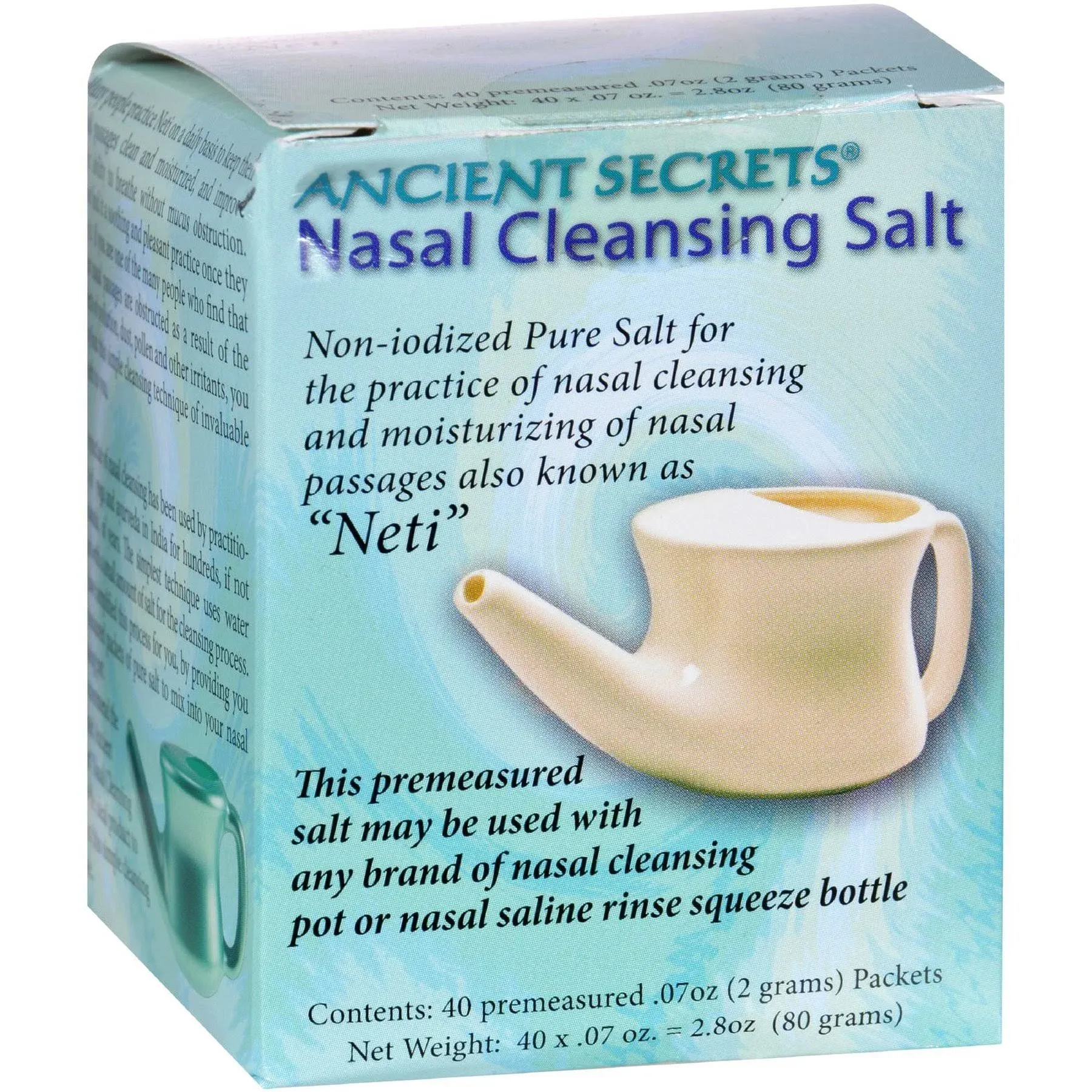 Ancient Secrets Nasal Cleansing Salt - 40 pack, 0.07 oz packets