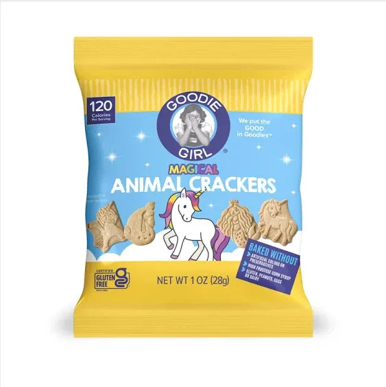 Goodie Girl, Magical Animal Crackers Snack Packs | Gluten Free, Peanut Free, Dairy Free, Egg Free | 120 Calories Each (Pack of 10)