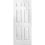 Masonite 32 in. x 80 in. 6 Panel Textured Hollow Core Primed Composite Interior Door Slab 202766729