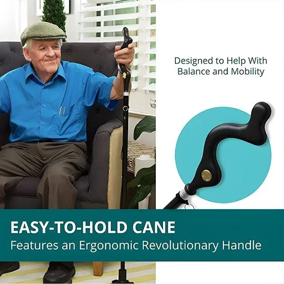 Walking Cane for Men and Walking Canes for Women Special Balancing - Cane Walking Stick Have 10 Adjustable Heights - self Standing Folding Cane, Portable Collapsible Cane, Comfortable