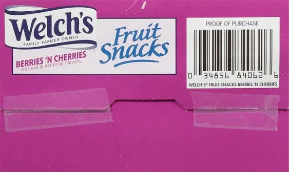 Welch's Fruit Snacks, Berries 'N Cherries, Family Size