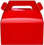 25-Pack Gable Red Candy Treat Boxes,Small Goodie Gift Boxes for Wedding and B...