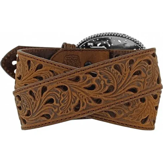 Tony Lama Pierced Filigree Trophy Belt