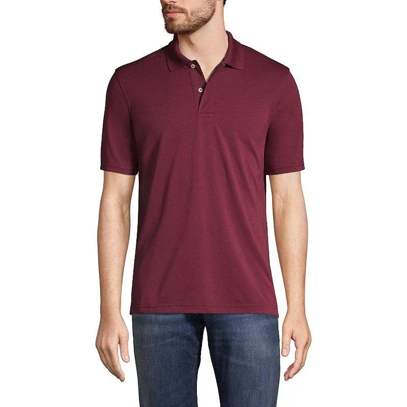 Lands' End Men's Short Sleeve Polyester Polo