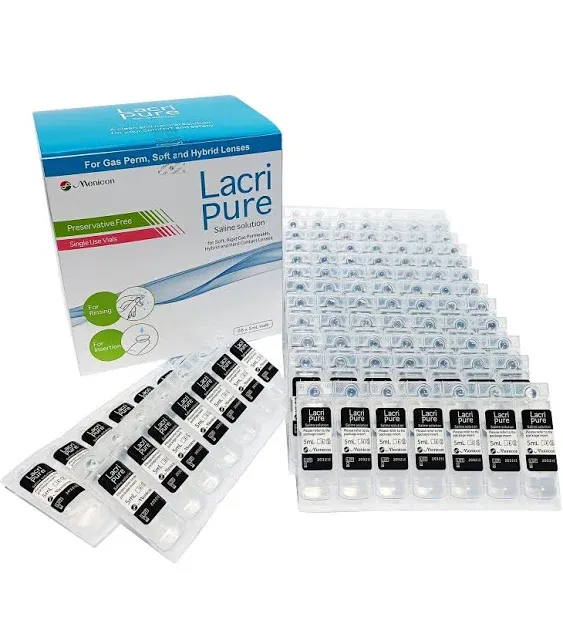 Menicon LacriPure Rinsing & Insertion Saline Solution 98 Vials