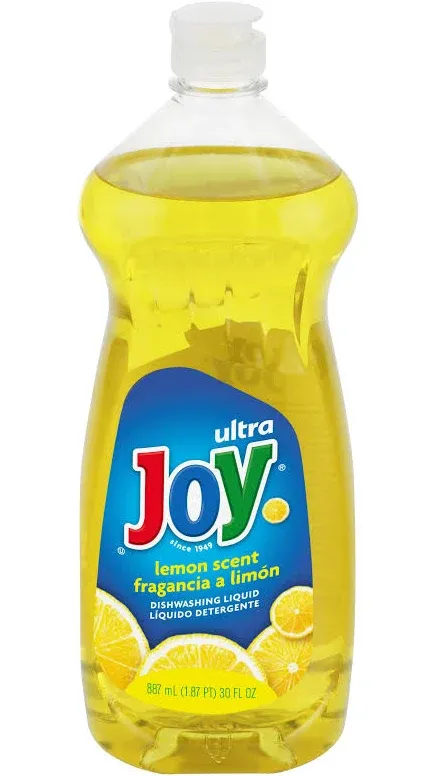 Joy Ultra Lemon Scent Dishwashing Liquid-30 fl oz.s-10/Case MPN#43601