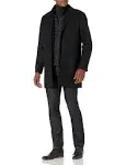 NWT Dockers Men&#x27;s Henry Wool Blend Top Coat, Black Size S